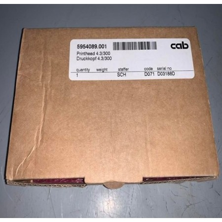 CAB 5954089.001 Thermal Printhead 300 DPI for A4.3 Original CAB